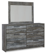 Baystorm Gray King Storage Bedroom Set with Dresser, Mirror, Chest and 2 Nightstands - Ornate Home