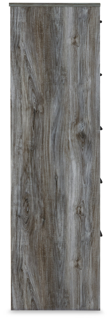 Baystorm Gray King Storage Bedroom Set with Dresser, Mirror, Chest and 2 Nightstands - Ornate Home