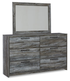 Baystorm Gray King Storage Bedroom Set with Dresser, Mirror, Chest and Nightstand - Ornate Home