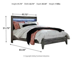 Baystorm Gray Queen Panel Bed - Ornate Home