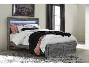 Baystorm Gray Queen Panel Bed w/ 2 Storage Drawers (Online Special Price) - Ornate Home
