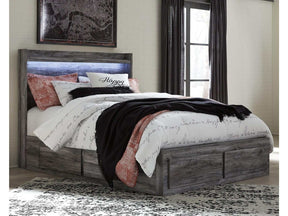 Baystorm Gray Queen Panel Bed w/ 4 Storage Drawers (Online Special Price) - Ornate Home