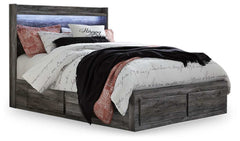 Baystorm Gray Queen Panel Bed w/ 4 Storage Drawers - Ornate Home