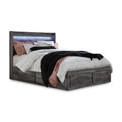 Baystorm Gray Queen Panel Bed with Storage, Dresser and 2 Nightstands - Ornate Home