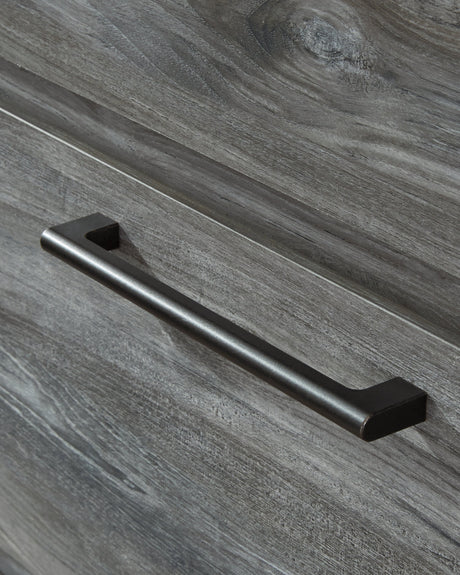 Baystorm Gray Queen Panel Bedroom Set with 2 Side Storage, Dresser, Mirror, and Nightstand - Ornate Home