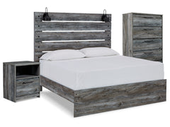 Baystorm Gray Queen Panel Bedroom Set with Chest and Nightstand - Ornate Home