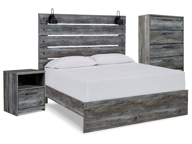 Baystorm Gray Queen Panel Bedroom Set with Chest and Nightstand - Ornate Home