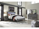 Baystorm Gray Queen Panel Bedroom Set with Dresser, Mirror and Nightstand - Ornate Home
