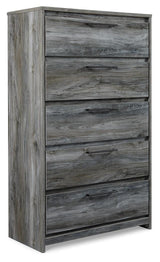 Baystorm Gray Queen Panel Storage Bed, Dresser, Mirror, Chest and Nightstand - Ornate Home