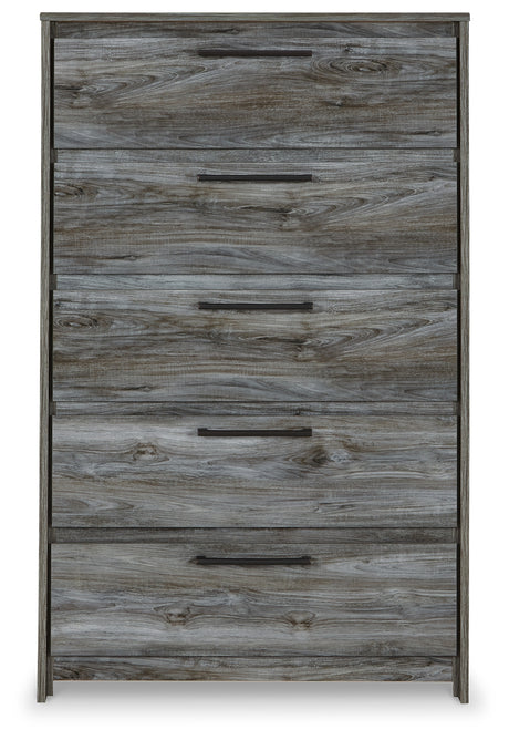 Baystorm Gray Queen Panel Storage Bed, Dresser and Chest - Ornate Home