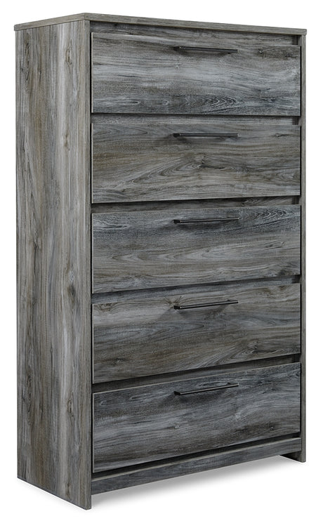Baystorm Gray Queen Panel Storage Bed, Dresser and Chest - Ornate Home