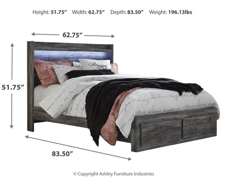 Baystorm Gray Queen Panel Storage Bed, Dresser and Chest - Ornate Home