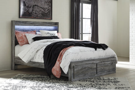 Baystorm Gray Queen Panel Storage Bed, Dresser and Chest - Ornate Home