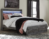 Baystorm Gray Queen Panel Storage Bedroom Set with 2 Nightstands - Ornate Home