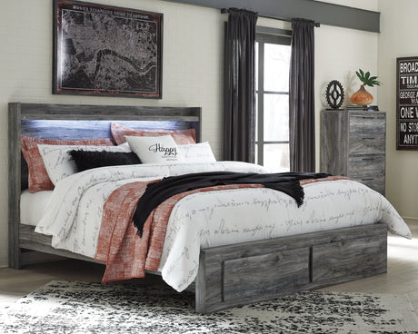 Baystorm Gray Queen Panel Storage Bedroom Set with Chest - Ornate Home