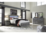 Baystorm Gray Queen Panel Storage Bedroom Set with Mirrored Dresser and Nightstand (Online Special Price) - Ornate Home