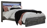 Baystorm Gray Queen Panel Storage Bedroom Set with Mirrored Dresser and Nightstand (Online Special Price) - Ornate Home