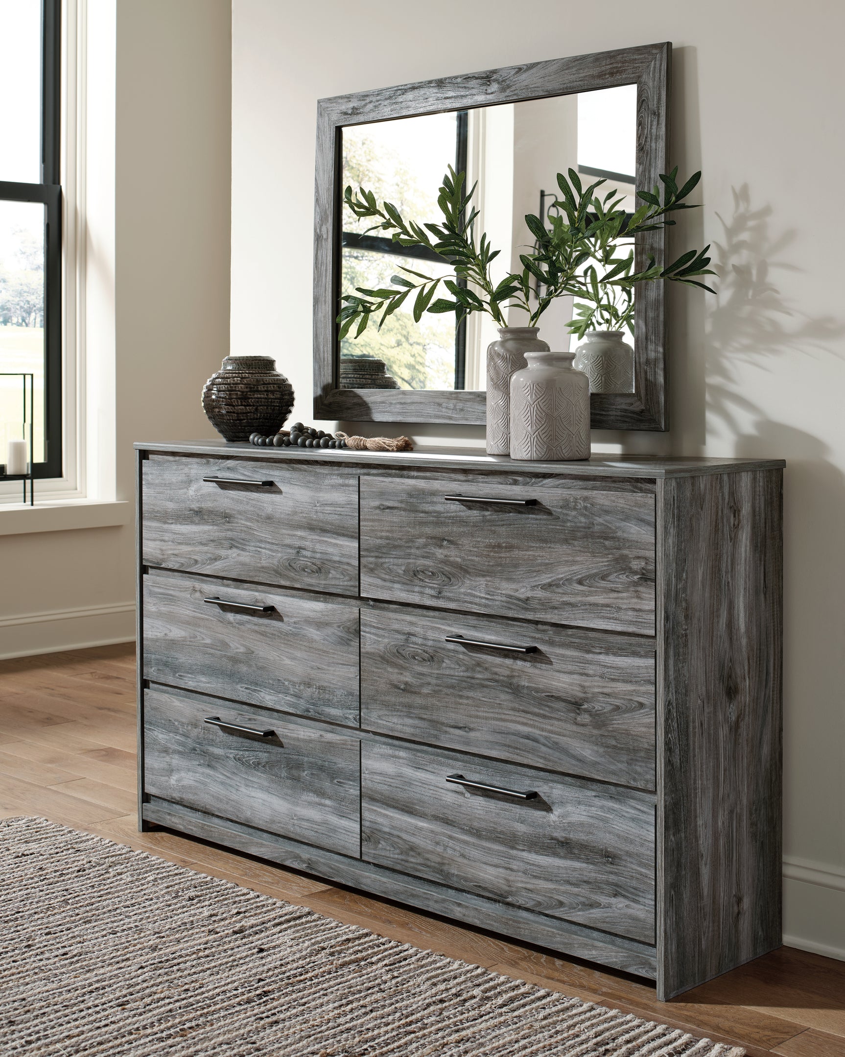 Baystorm Gray Twin Panel Bed, Dresser, Mirror and Chest (Online Special Price) - Ornate Home