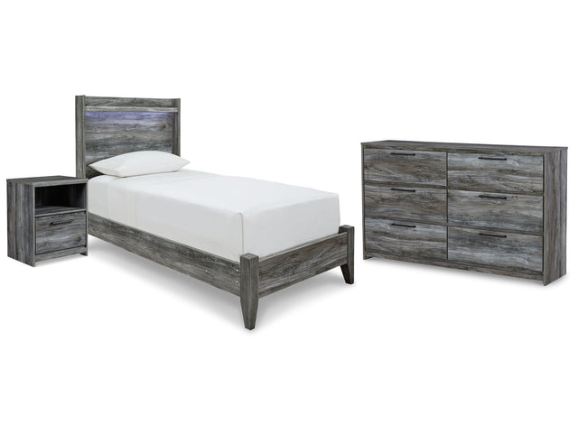 Baystorm Gray Twin Panel Bed & Dresser & Nightstand (Online Special Price) - Ornate Home