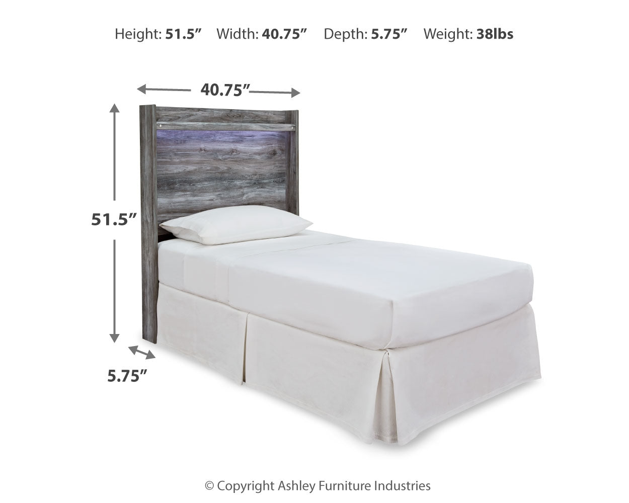 Baystorm Gray Twin Panel Bed Headboard, Dresser, Mirror and Nightstand (Online Special Price) - Ornate Home