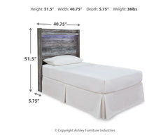 Baystorm Gray Twin Panel Bed Headboard, Dresser, Mirror and Nightstand - Ornate Home