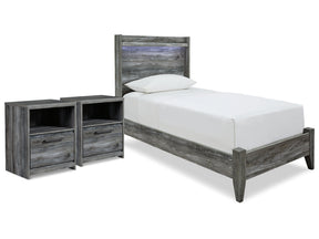 Baystorm Gray Twin Panel Bed and 2 Nightstands (Online Special Price) - Ornate Home