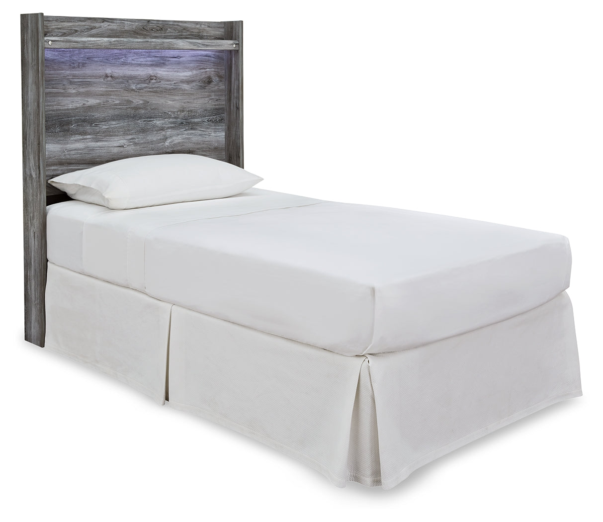 Baystorm Gray Twin Panel Headboard Bed & Dresser & Mirror & Nightstand (Online Special Price) - Ornate Home