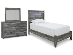 Baystorm Twin Panel Bedroom Set with Dresser and Mirror - Ornate Home