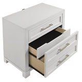 Baystorm White 4-Piece King UPH Storage Bedroom Set with 2 Nightstands & Chest - Ornate Home