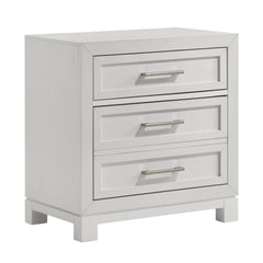 Baystorm White 4-Piece King UPH Storage Bedroom Set with 2 Nightstands & Dresser - Ornate Home