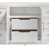 Baystorm White 5-Piece King UPH Storage Bedroom Set - Ornate Home