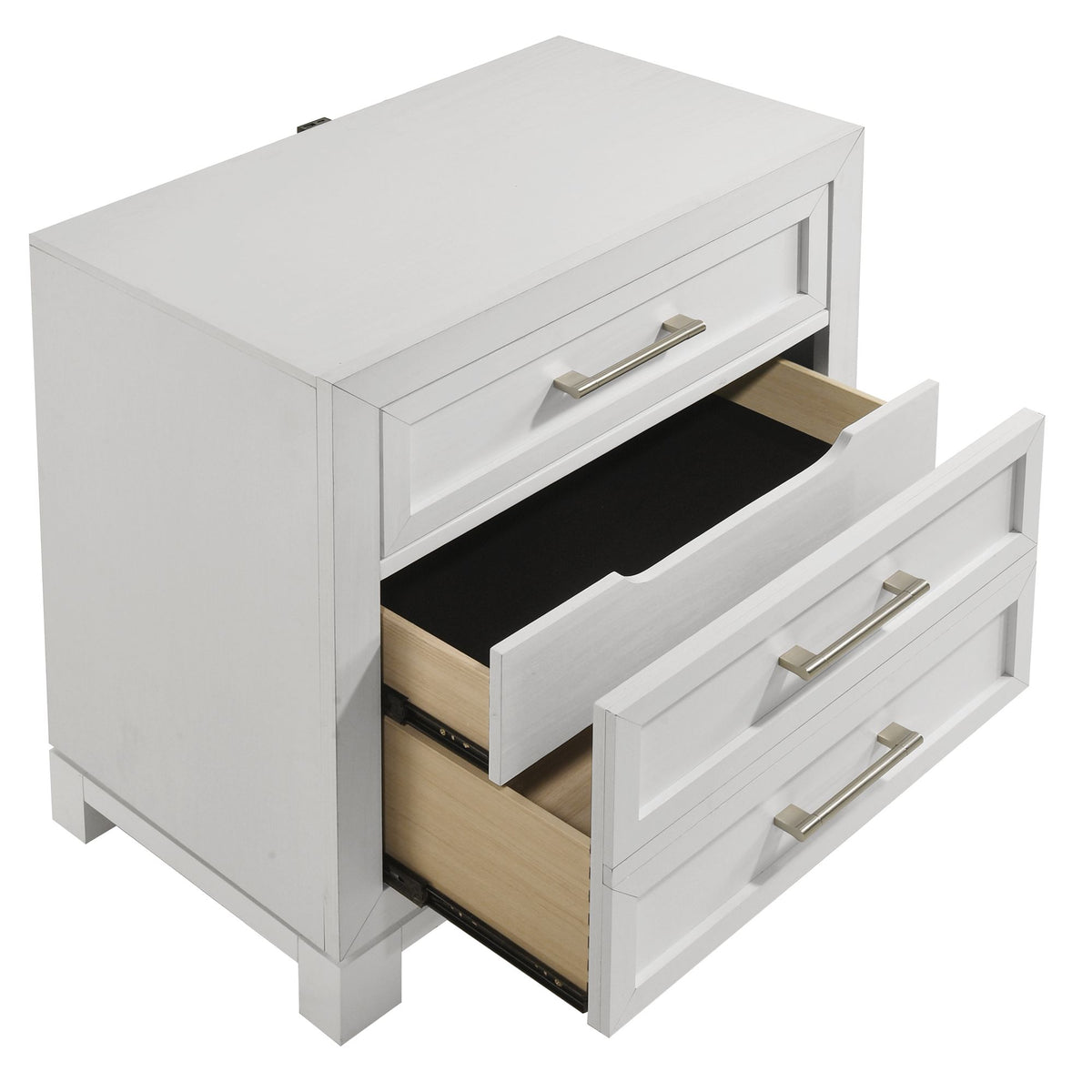 Baystorm White 5-Piece King UPH Storage Bedroom Set - Ornate Home