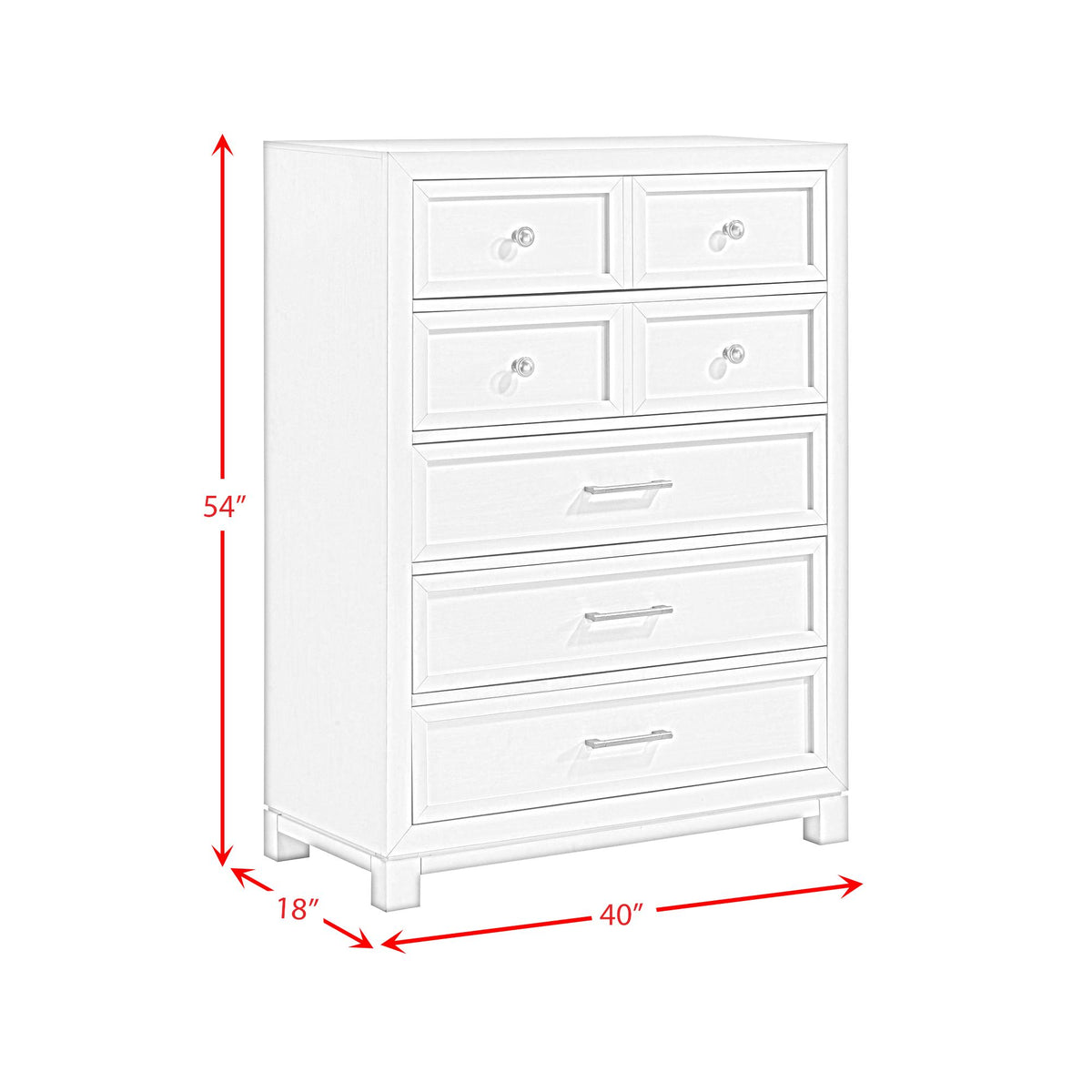 Baystorm White 5-Piece King UPH Storage Bedroom Set - Ornate Home