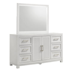 Baystorm White 5-Piece Queen UPH Storage Bedroom Set - Ornate Home