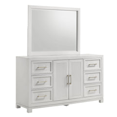 Baystorm White Dresser & Mirror Set - Ornate Home