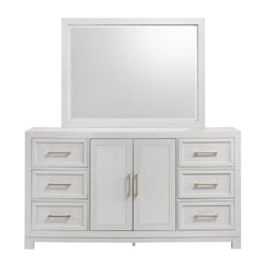 Baystorm White Dresser & Mirror Set - Ornate Home
