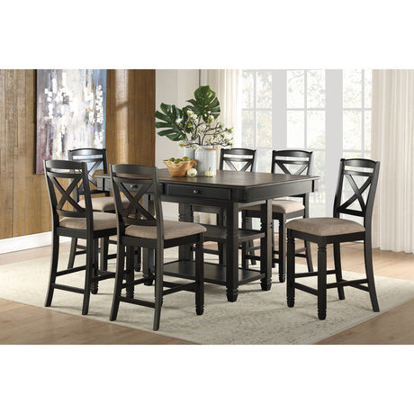 Baywater Black/Brown Counter Height Table - Ornate Home