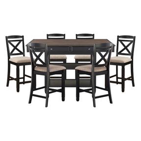 Baywater Gray 7pc Dining Set - Ornate Home