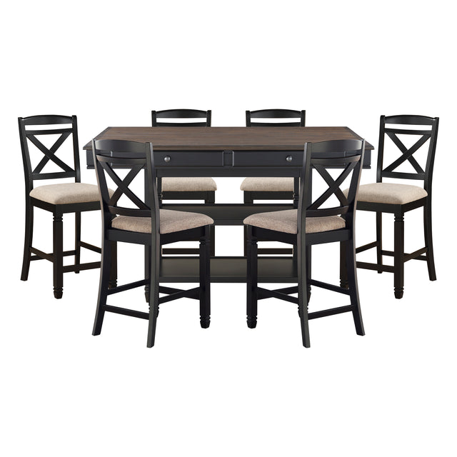 Baywater Gray 7pc Dining Set - Ornate Home