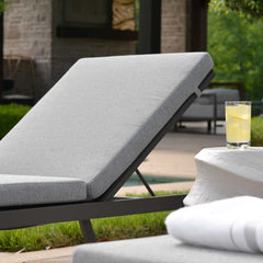 Bea Gray Outdoor Pool Chaise Cushion - Ornate Home
