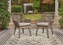 Beach Front Beige Arm Chair w/ Cushion (Set of 2) - Ornate Home