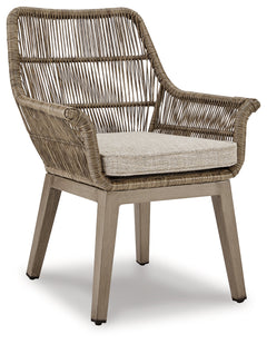 Beach Front Beige Arm Chair w/ Cushion (Set of 2) - Ornate Home