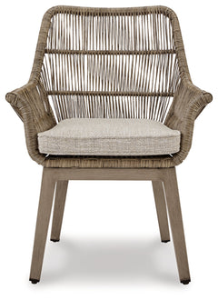 Beach Front Beige Arm Chair w/ Cushion (Set of 2) - Ornate Home