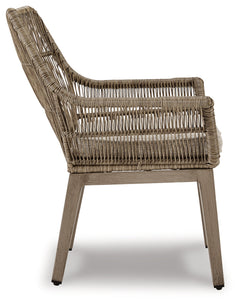 Beach Front Beige Arm Chair w/ Cushion (Set of 2) - Ornate Home