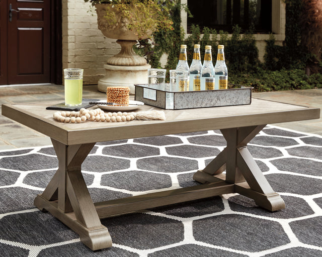 Beachcroft Beige Outdoor Coffee Table - Ornate Home