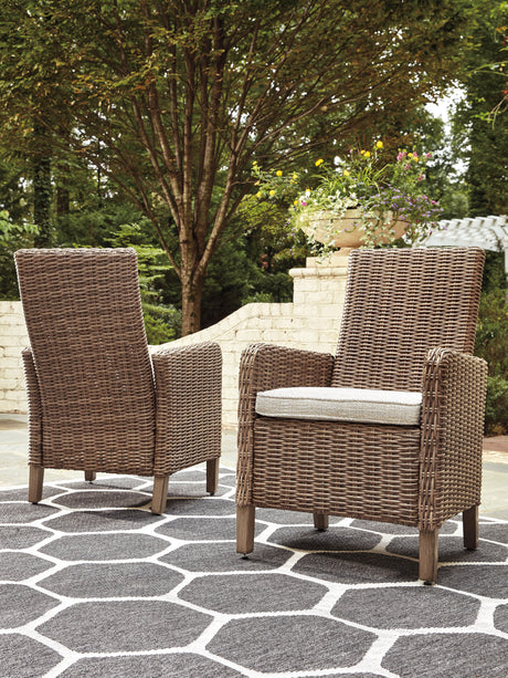 Beachcroft Beige Outdoor Dining Table w/ 6 Chairs - Ornate Home