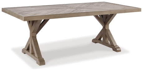 Beachcroft Beige Outdoor Dining Table with 6 Chairs - Ornate Home