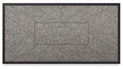 Beachcroft Black/Light Gray 3-Piece Outdoor Sectional and Fire Pit Table - Ornate Home