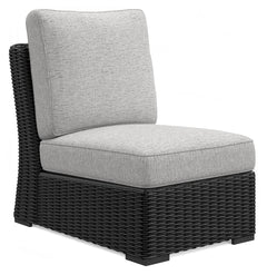 Beachcroft Black/Light Gray 5-Piece Outdoor Sectional - Ornate Home