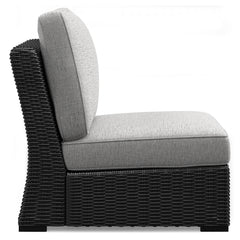 Beachcroft Black/Light Gray 5-Piece Outdoor Sectional - Ornate Home